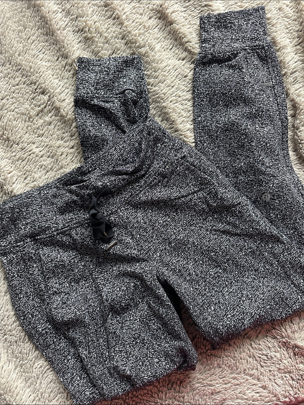 Lululemon Black & White Marled Joggers